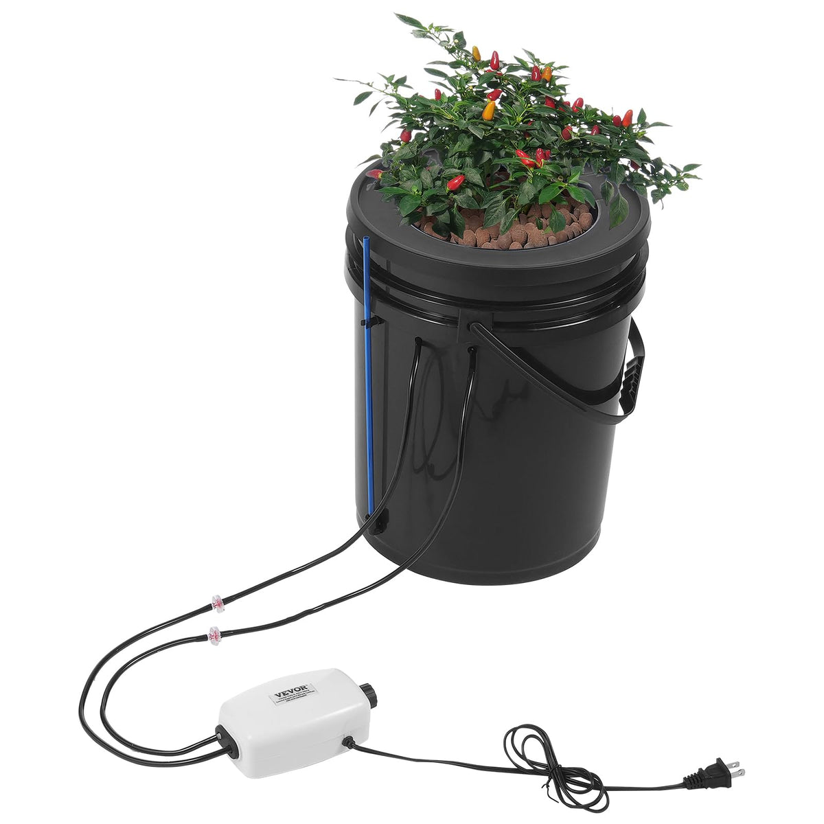 VEVOR Sistema Hidropónico DWC de Cultivo en Agua Profunda - 1 Bucket + Top Drip Kit