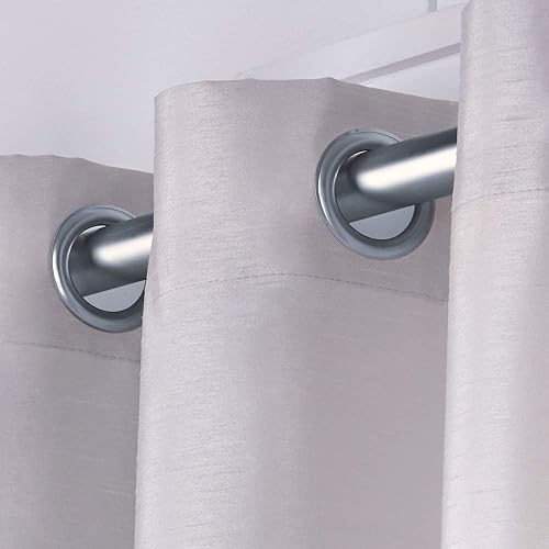Exclusive Home Cortinas Chateau de Rayas Seda sintética Ojal en la Parte Superior Cortina de Ventana Panel par, Blush, 1.37 m x 2.13 m, 1, 2