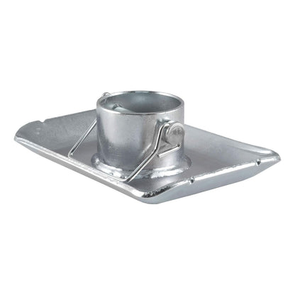 CURT Pie de Gato para Remolque 28272 para Tubos de 2 in de Diámetro, 2000 LB, Zinc Transparente