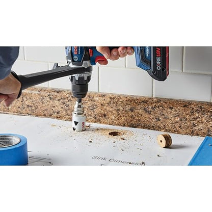 BOSCH HBT156 1-9/16 pulgadas. Sierra de agujero bimetálica con ranura en T
