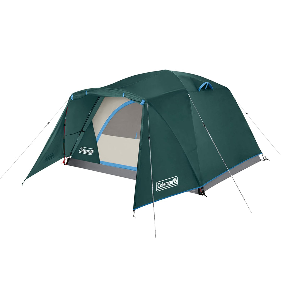 Coleman - Tienda de campaña Skydome con vestíbulo de Clima Completo, para 4/6 Personas, Resistente a la Intemperie en 5 Minutos, Incluye Bolsa de Transporte y Mosca de Lluvia, 20% más de Espacio para