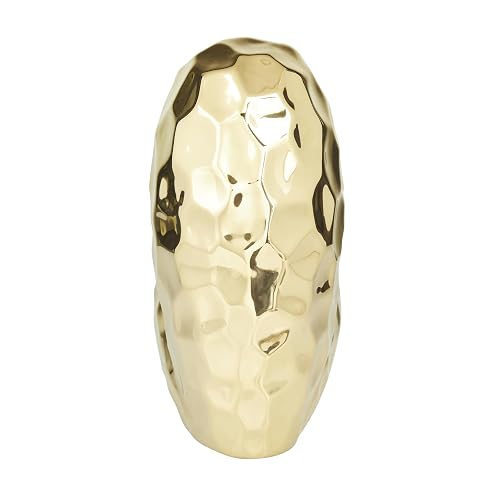Deco 79 Glam Porcelain Sculpture, Statue and Sculpture for Home Decor, Decorations for Home, Art Decor Living Room, Office, Bedroom, 8" L x 3" W x 8" H, Gold