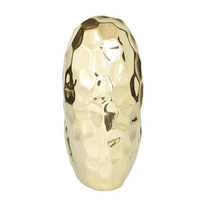 Deco 79 Glam Porcelain Sculpture, Statue and Sculpture for Home Decor, Decorations for Home, Art Decor Living Room, Office, Bedroom, 8" L x 3" W x 8" H, Gold