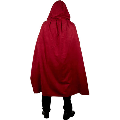 REV Capa Roja de Poliéster – Capa Clásica para Disfraz de Caperucita, Princesa o Hechicera – Accesorio para Mujer en Fiesta, Halloween, Cosplay o Evento de Fantasía