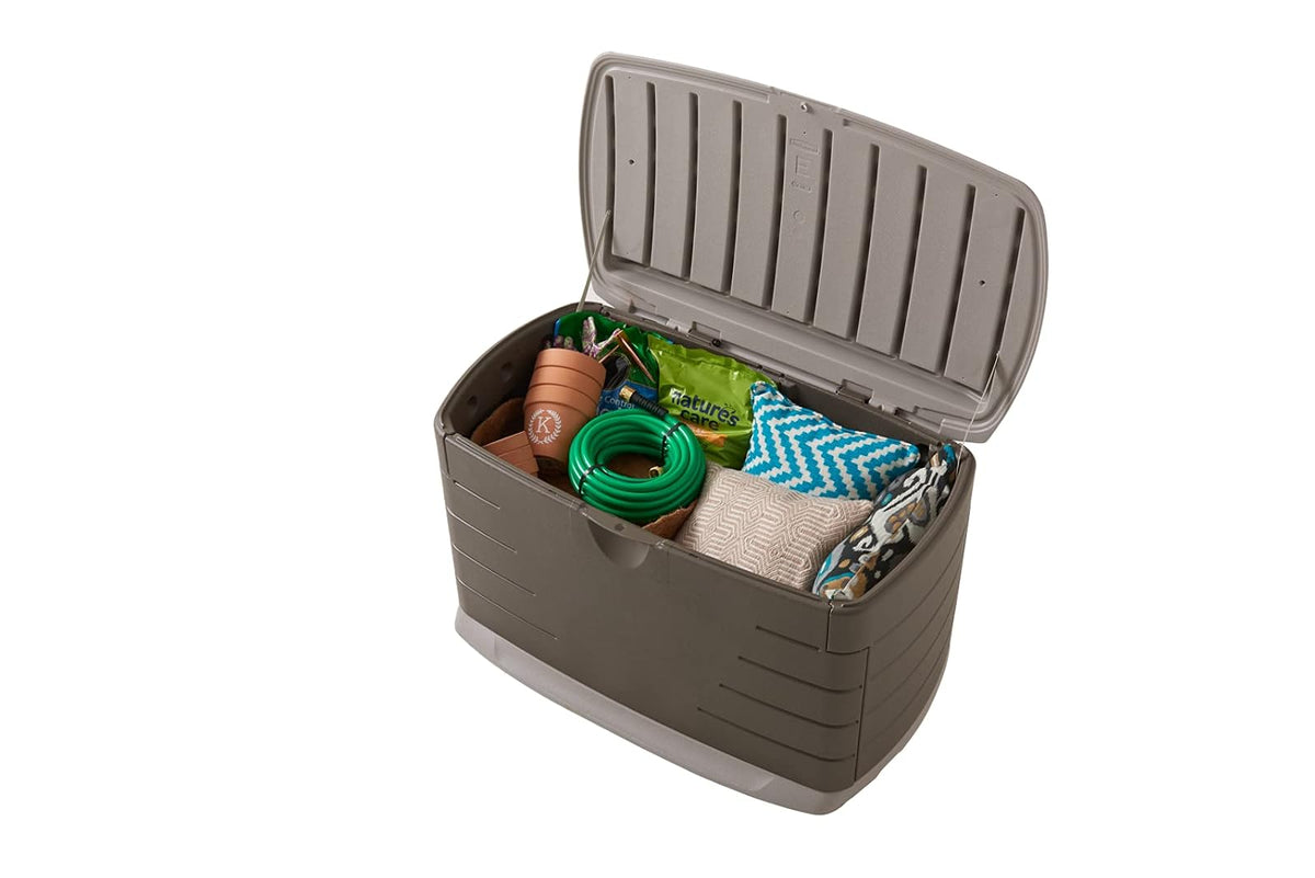 Caja de Hule para Cubiertas, 10 Ft³ Deck Box with Seat, Olive/Sandstone, Mediano