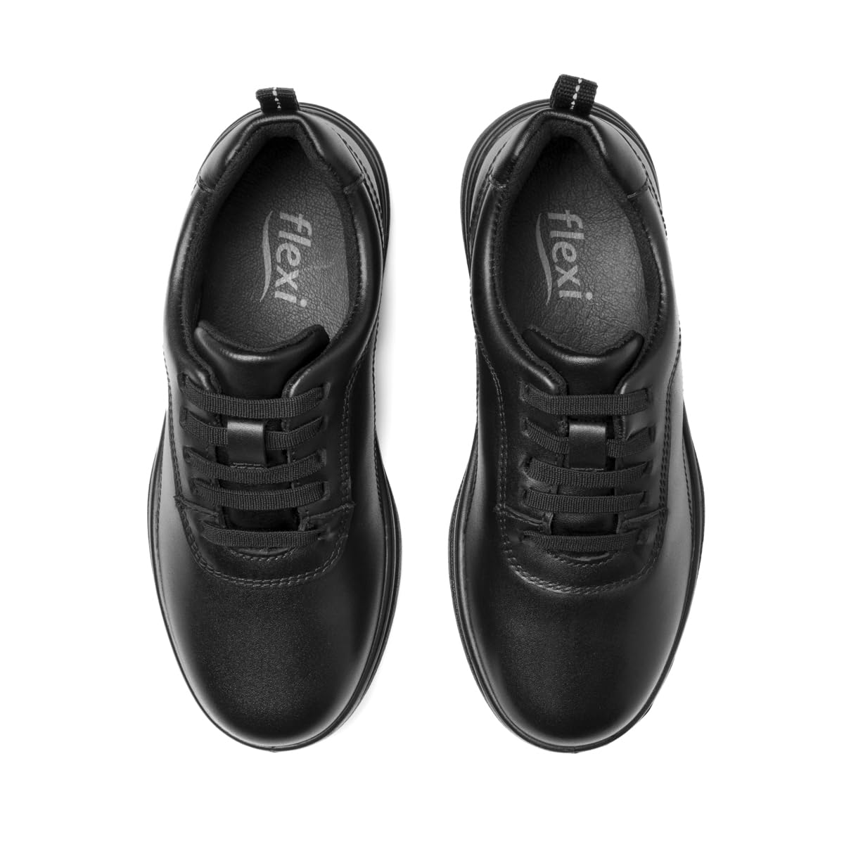 Flexi Oxford casual de piel para mujer con ajuste de cordones 136401