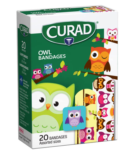 Curad Bandages, Owls, 6 boxes of 20,120 count