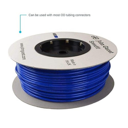 John Guest - Tubo LLDPE de 3/8 pulgadas x 25 pies, tubo de agua flexible para fontanería, azul, PE-12-EI-025F-B