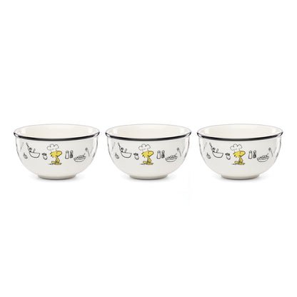 Lenox Chef Snoopy Tarro para Galletas de Porcelana, Colección Peanuts - Juego de mini cuencos