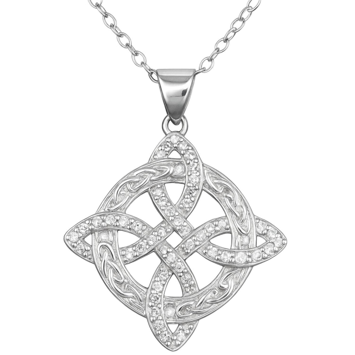 XYPHIELLE Collar Celta para Mujer con Circonitas, Joyería Fina, Regalo para Novia Esposa Madre en San Valentín Aniversario Día de la Madre