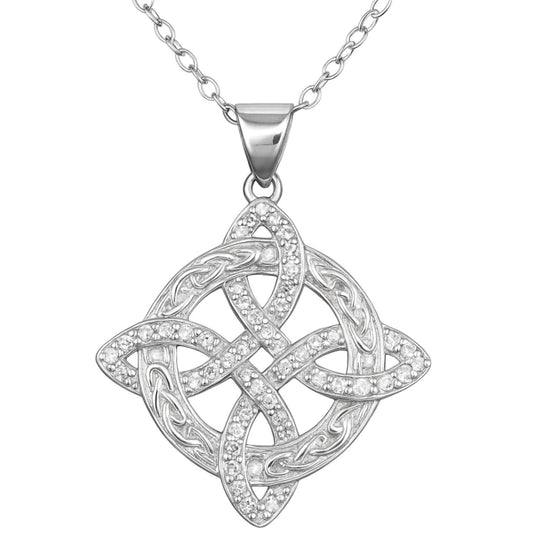 XYPHIELLE Collar Celta para Mujer con Circonitas, Joyería Fina, Regalo para Novia Esposa Madre en San Valentín Aniversario Día de la Madre