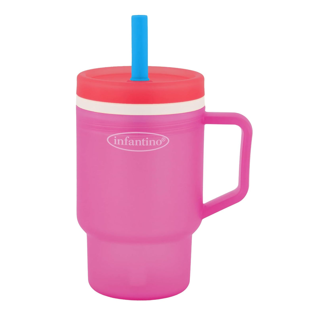Infantino My 1st Vaso con Popote para Bebé, Manzana Verde - Frambuesa Crema - 1 Count (Pack of 1)