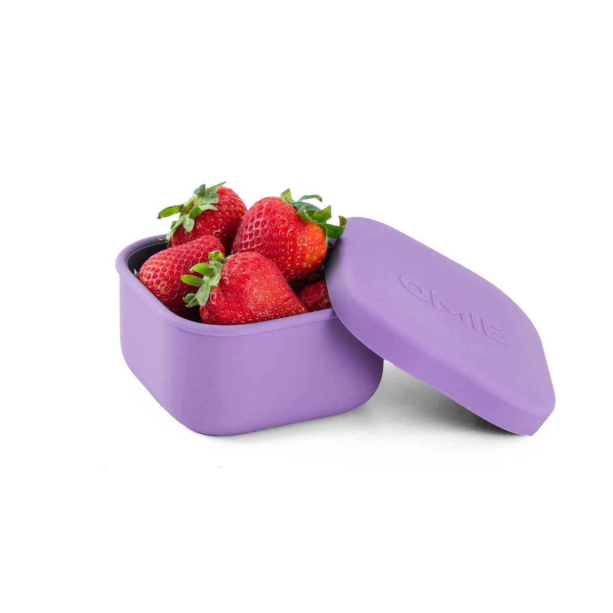 OmieBox Contenedores de Silicona para Almuerzo, sin BPA - Snack Container - Púrpura