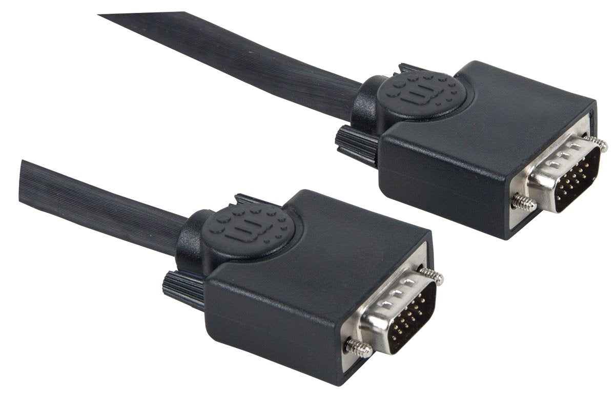 Manhattan CABITL180 Cable VGA, Hd15, 15 m, VGA (D-Sub), VGA (D-Sub), Macho/Macho, Negro, 15.2 m