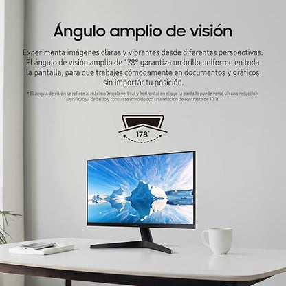Samsung Monitor 24 Pulgadas Panel IPS resolución Full HD 1920×1080 | 100Hz | 5ms GTG | Modo Juego | Protección Visual | 200 CD/m² | LS24F330EALXZX