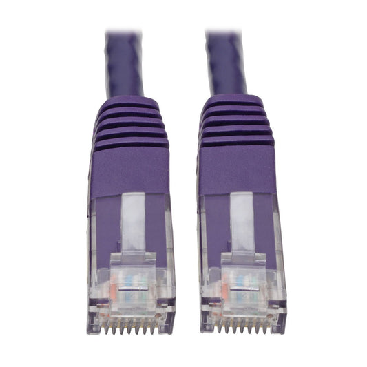 Tripp-Lite Cat6 N200-010-PU - Cable Conexión de Red Ethernet Moldeado, Púrpura, 3.05 m/10 ft