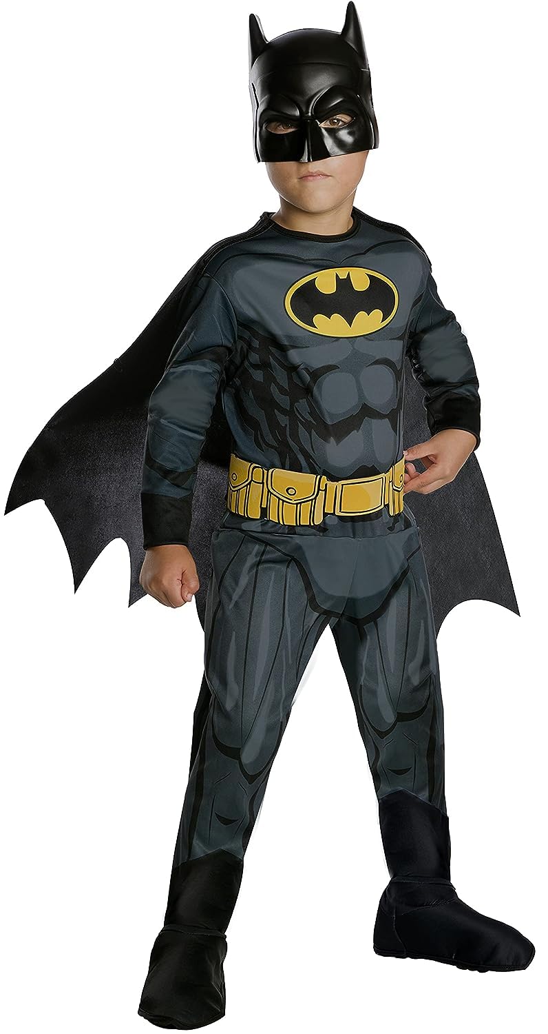 Rubie's Costume 630856-M Disfraz de Batman de DC Comics para niños, mediano, multicolor - M - Multicolor