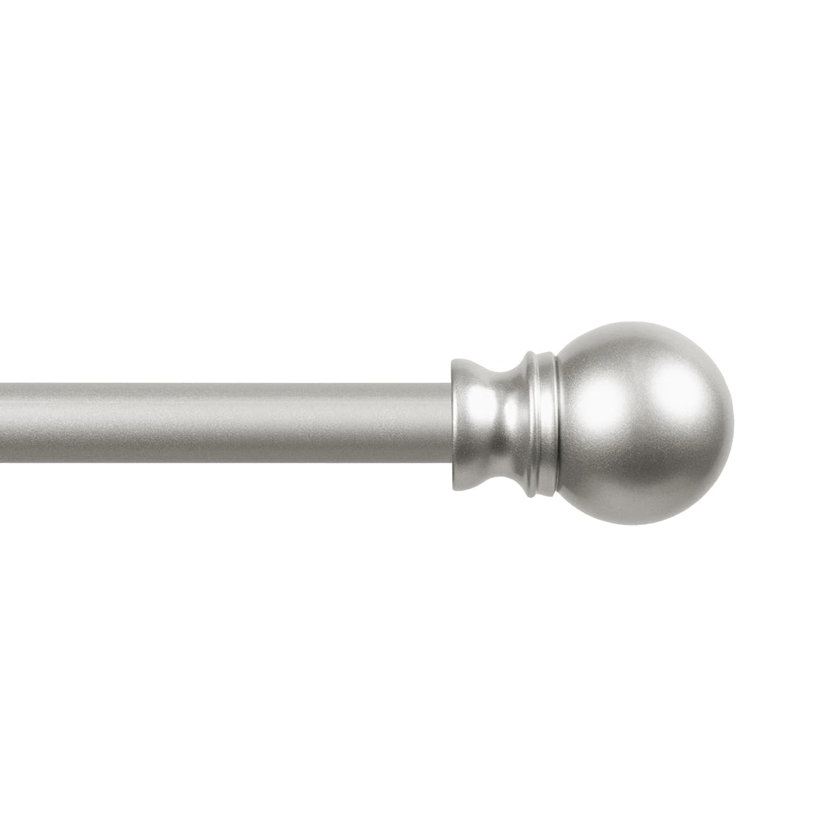 Kenney Barra Decorativa para Cortina Ajustable, Acabado Blanco - 28 in-48 in - Níquel