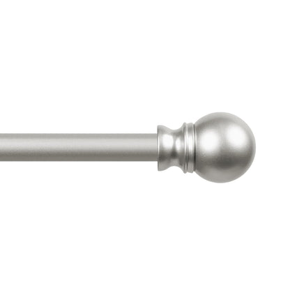 Kenney Barra Decorativa para Cortina Ajustable, Acabado Blanco - 28 in-48 in - Níquel