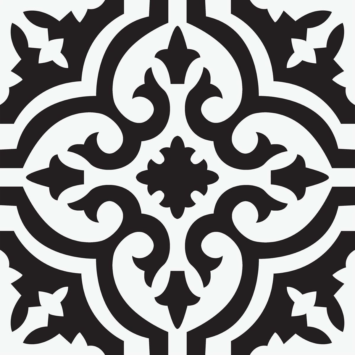 FloorPops Parma - Azulejos para despegar y pegar, color negro