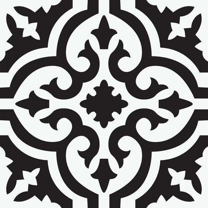 FloorPops Parma - Azulejos para despegar y pegar, color negro