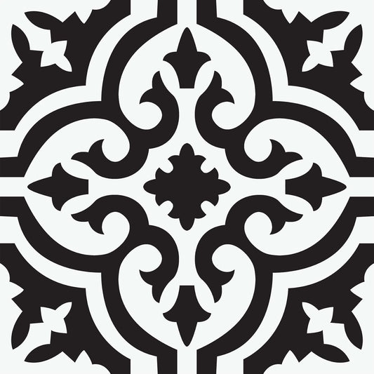 FloorPops Parma - Azulejos para despegar y pegar, color negro