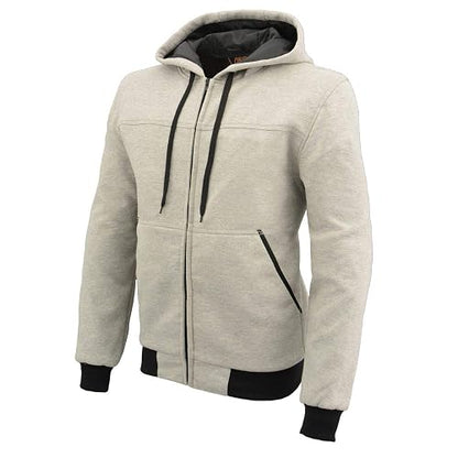 Milwaukee Leather MPM1788 - Sudadera con Capucha para Hombre, Color Plateado Aprobado por la CE, con aramida, por Dupont Fibers - M