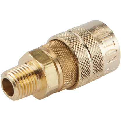Milton (716) Acoplador de conexión rápida macho NPT M de 1/4" (industrial) de conexión rápida – Caja de 10