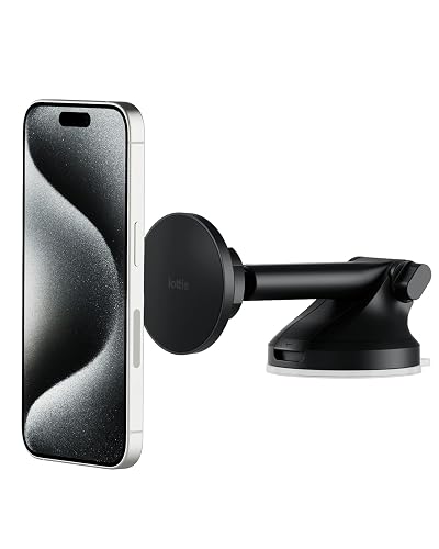 iOttie iTap 3 Soporte magnético para salpicadero y Parabrisas con Adaptador de Anillo magnético Compatible con teléfonos Inteligentes Qi2, MagSafe, iPhone y Android.