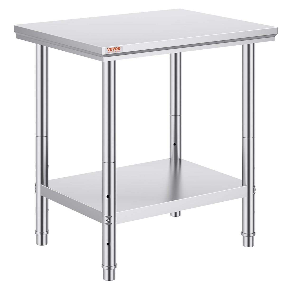 VEVOR Mesa de Trabajo de Acero Inoxidable con Patas Ajustables 24 x 36 x 32 pulg - 24*30*32In - Mesa - Mesa de trabajo