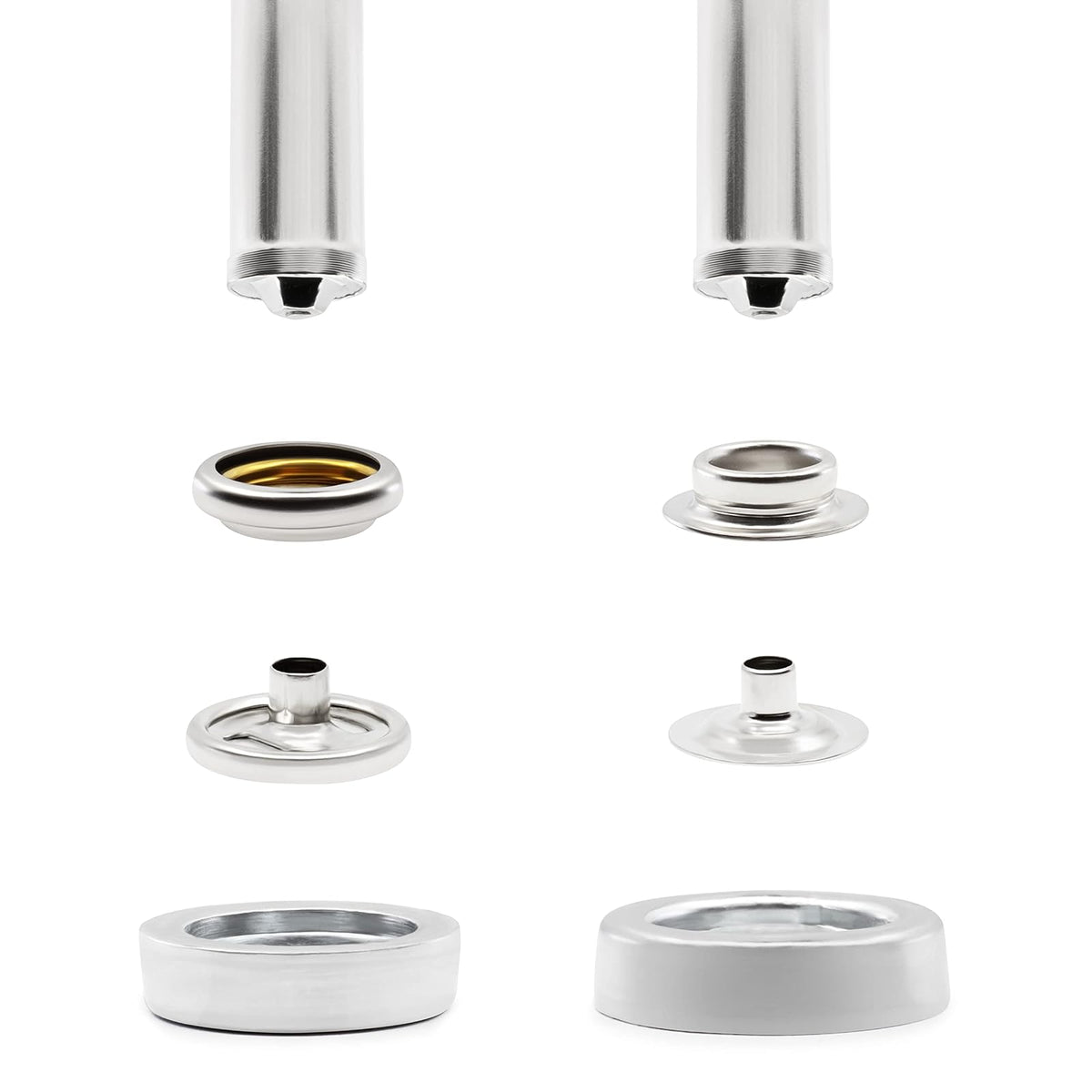 Dritz 18-65 Heavy Duty Snap Fastener Kit, Size 24 (5/8-Inch), Nickel-Plated Brass, 7 Sets