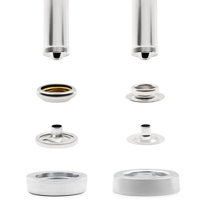 Dritz 18-65 Heavy Duty Snap Fastener Kit, Size 24 (5/8-Inch), Nickel-Plated Brass, 7 Sets