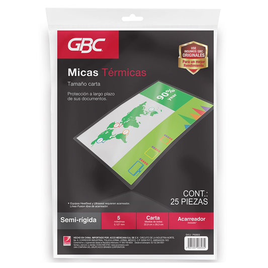 GBC Mica Termica Carta 5 mil C/25