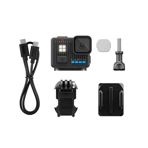 GoPro Lit Hero - Cámara de acción Ligera, compacta, Impermeable con luz integrada, Video 4K60 Ultra HD, Foto de 12 MP, visualización táctil, estabilización hipersuave