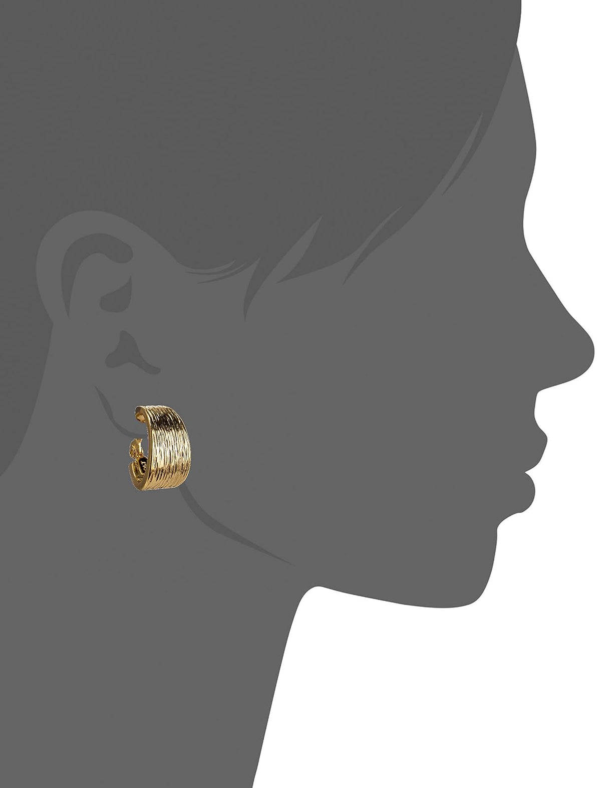Anne Klein - arete de aro con clip