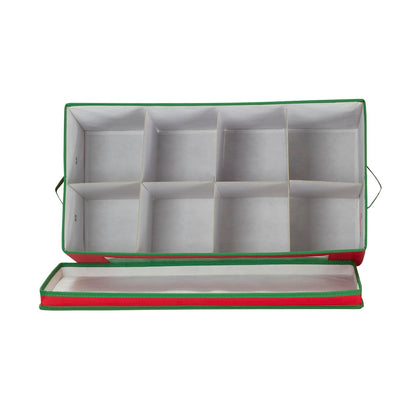 Household Essentials 554RED Figurine Holiday Vision Storage Box Chest, 8-Piece