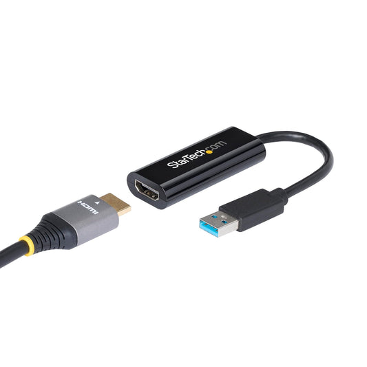 StarTech USB32HDES - Adaptador de Video USB 3.0 a HDMI, Cable Convertidor Compacto, Compatible con Windows XP (32/64), Vista (32/64), 7(32/64), 8 / 8.1 (32/64), 10 (32/64)
