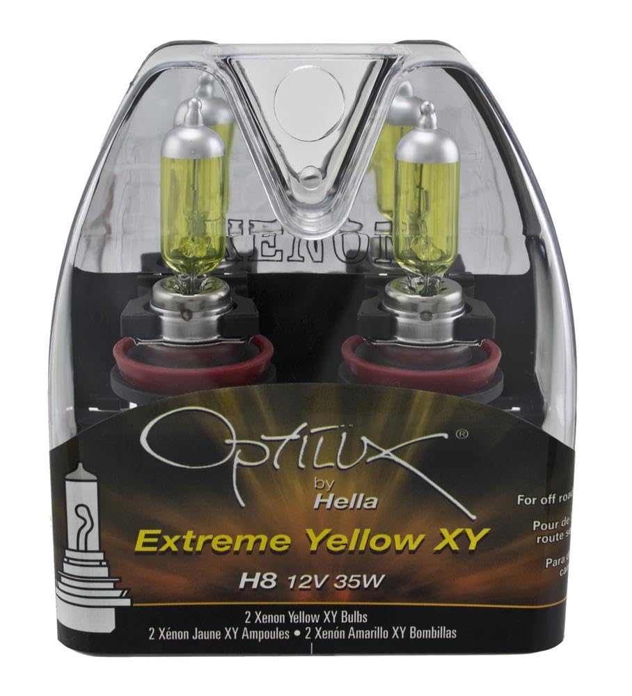 Hella Foco Halógeno de Diseño Doble Funda de Plástico H71071072, Extreme Yellow XY 35W