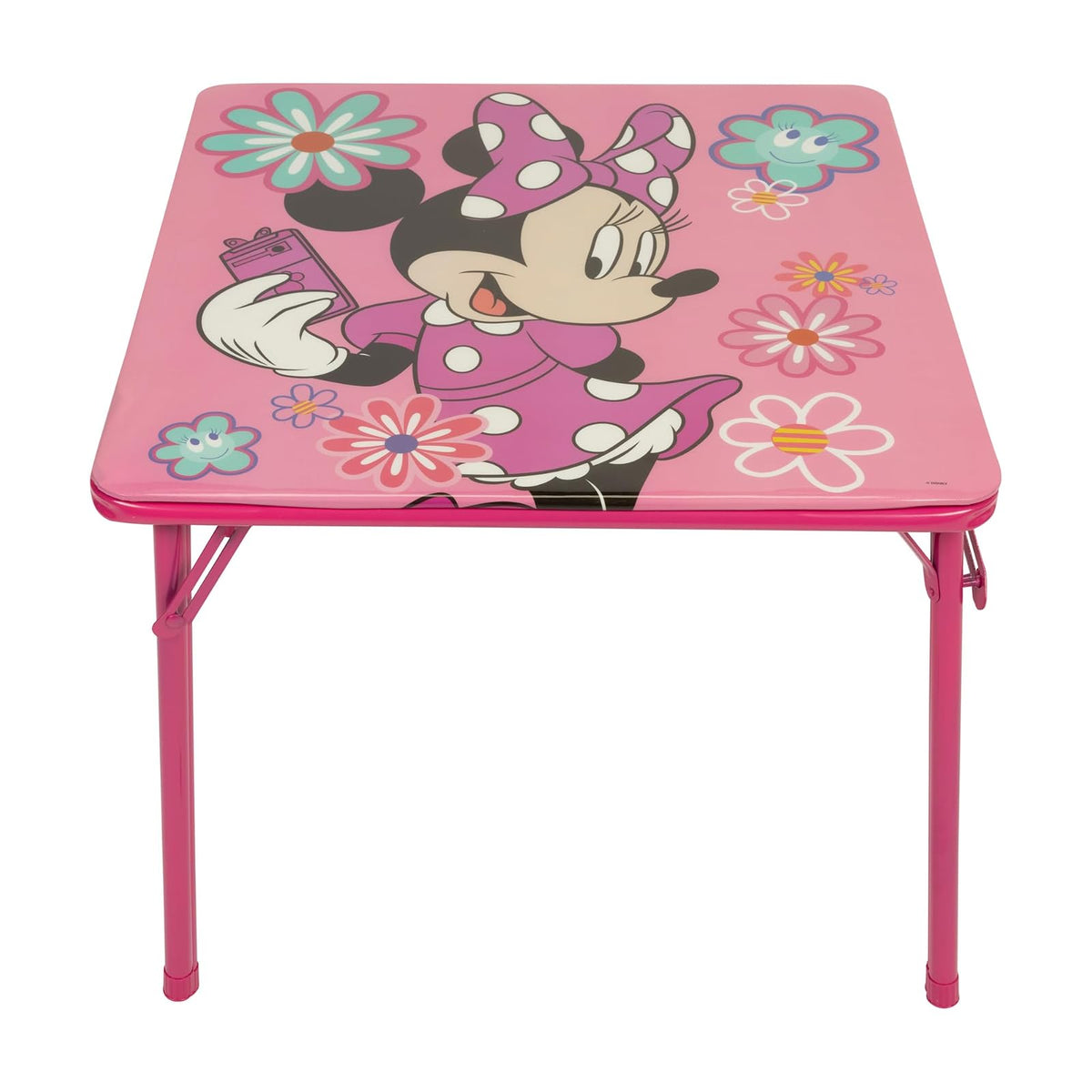 Minnie Mouse Juego de Mesa y sillas para niños y niños pequeños de 36 Meses hasta 7 años, Incluye: 1 Mesa (24 Pulgadas de Largo x 24 Pulgadas de Ancho x 20 Pulgadas de Alto), 2 sillas (13 Pulgadas de