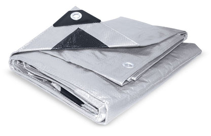SANTUL, Lona con Sellado Térmico, Ideal para Proteger contra Sol y Polvo, Color Plata, 5 x 6 metros, Modelo 5474
