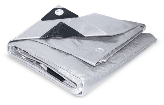 SANTUL, Lona con Sellado Térmico, Ideal para Proteger contra Sol y Polvo, Color Plata, 5 x 6 metros, Modelo 5474