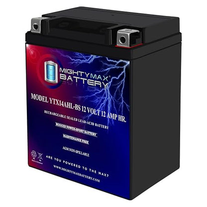Mighty Max Battery Batería Mighty MAX YTX14AHL de Alto Rendimiento sin Mantenimiento SLA AGM, Producto de Marca