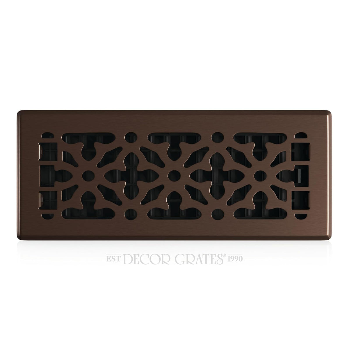 Decor Grates AGH412-RB - Registro de suelo de acero de bronce gótico de 4 x 12 pulgadas