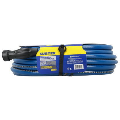 Surtek M12C25 Manguera para jardín contractor con conector metálico 1/2", 25 m