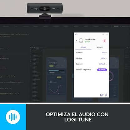 Logitech Zone Vibe 100 Auriculares inalámbricos livianos con micrófono, multipunto, Funciona con Teams,Google Meet, Zoom, Mac/PC,Blanco