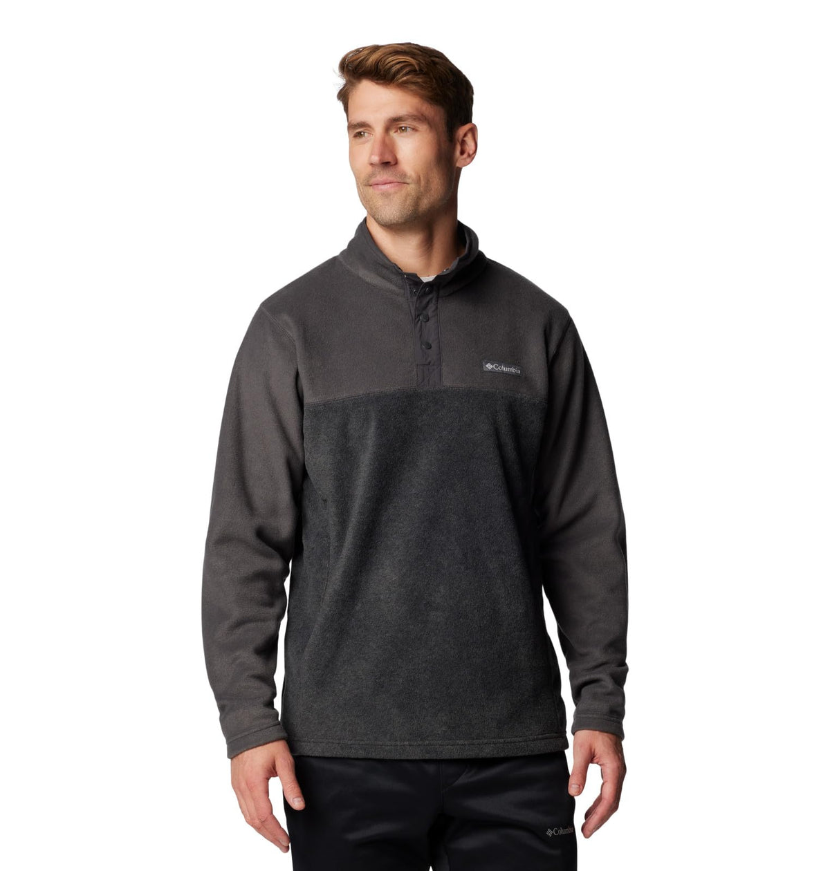 Columbia Steens Mountain Half Snap II Chamarra Polar para Hombre - Carbón jaspeado - tiburón - G