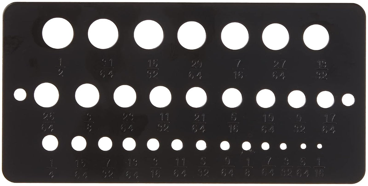 IRWIN Calibre de broca de 1/16 a 1/2 pulgadas, 29 agujeros (12092)