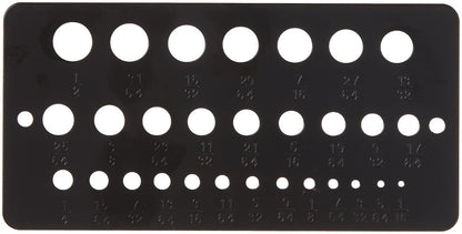 IRWIN Calibre de broca de 1/16 a 1/2 pulgadas, 29 agujeros (12092)