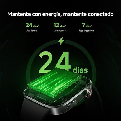 XIAOMI Redmi Watch 6 con GPS, iOS & Android, 5ATM, Gris | Pantalla AMOLED de 2.07'', Hasta 24 días de Batería, 150+ Modos Deportivos, Monitoreo cardíaco, sueño y estrés
