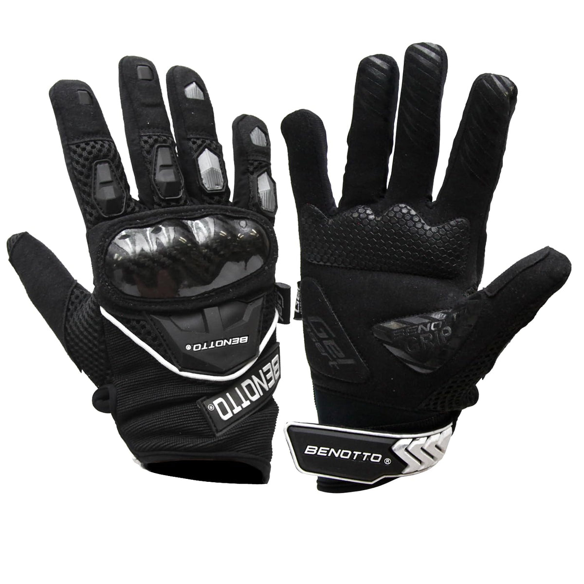 Benotto Guantes Ciclista MS-1156-18 Gel con Protector - Negro - Negro - XL